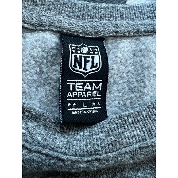 Philadelphia Eagles women’s gray crewneck sweatshirt metallic green Medium - Picture 3 of 4